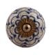 Navy Blue Crackle Ceramic Cupboard Knob